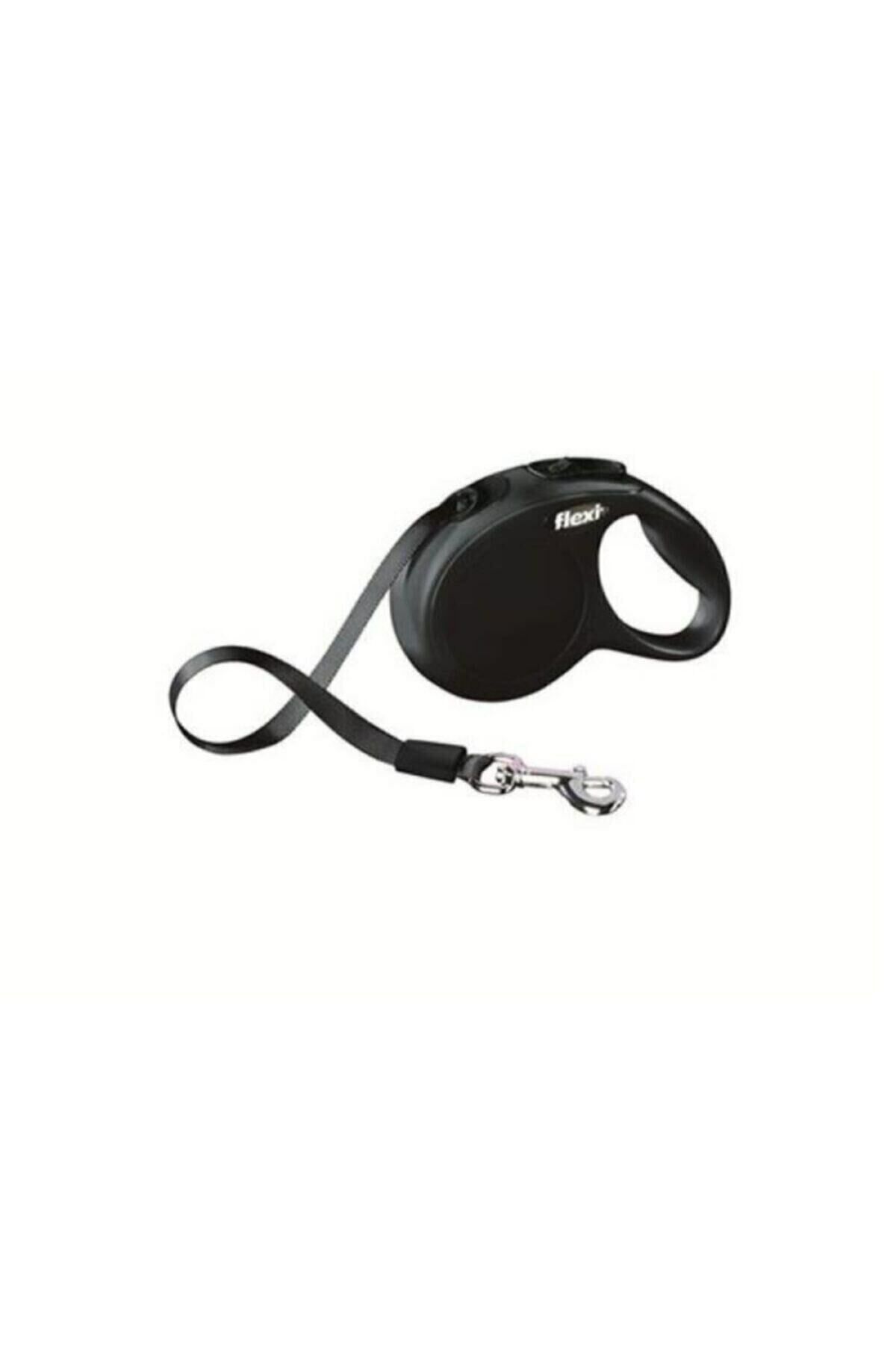 Flexi New Classic Şerit Siyah Otomatik Gezdirme Tasması M 5 M