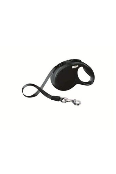 Flexi New Classic Şerit Siyah Otomatik Gezdirme Tasması M 5 M