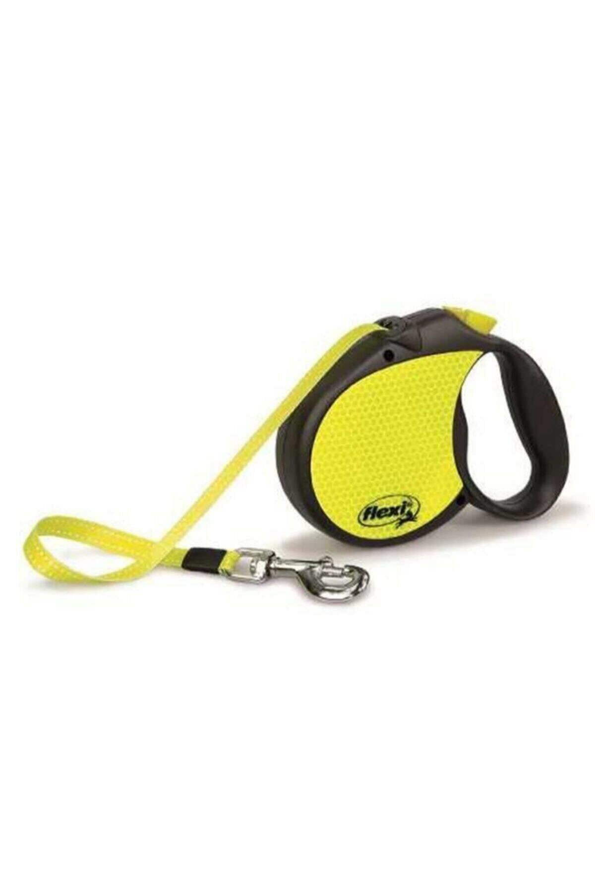 Flexi Sarı New Neon Otomatik Şerit Köpek Gezdirme Tasması L 5 M.