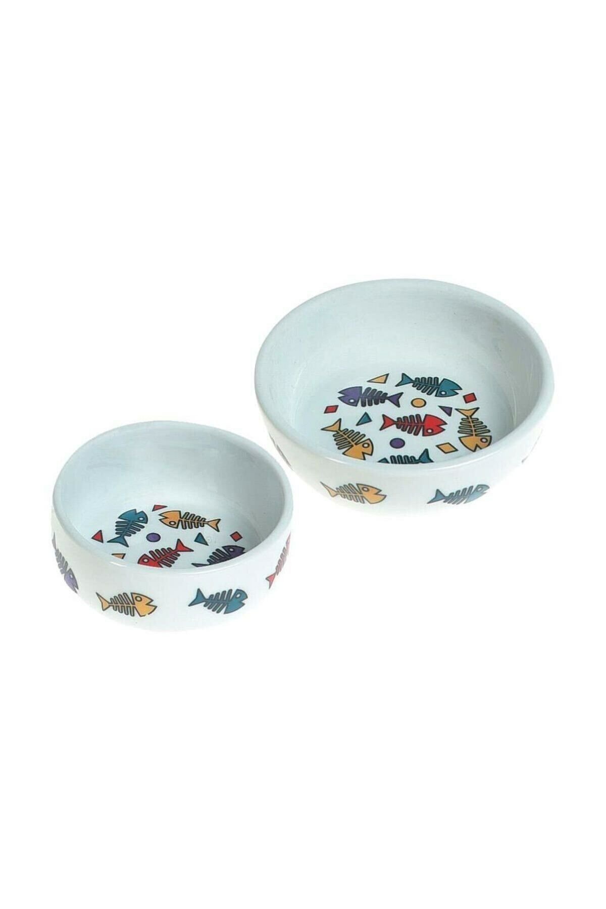 Küppet Seramik Kedi Mama Ve Su Kabı 11 Cm