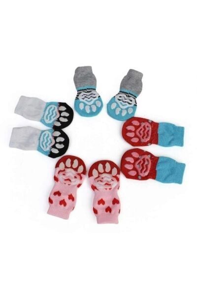 Ally Paws Köpek Çorabı Kaymaz Taban 4'Lü Large