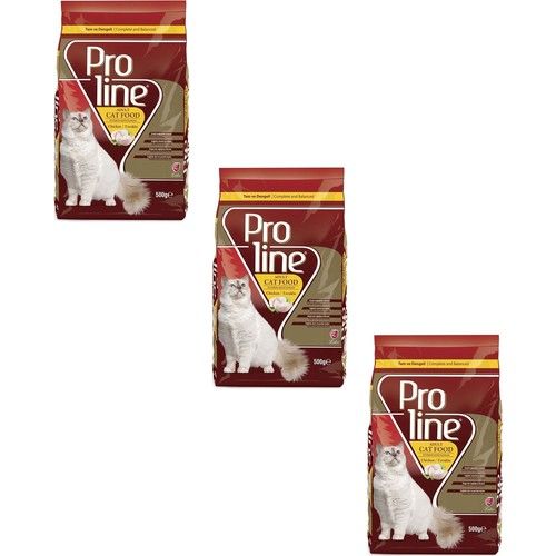 Pro Line Tavuklu Kedi Maması 500 Gr (3 Adet)