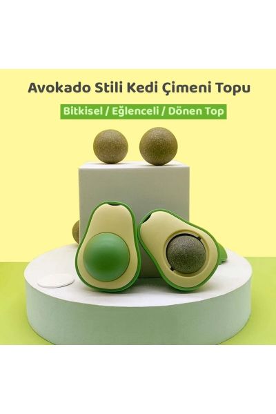 Küppet Avokado Catnip Avokado Kedi Çimi Topu Avokado Kedi Nanesi Oyuncağı