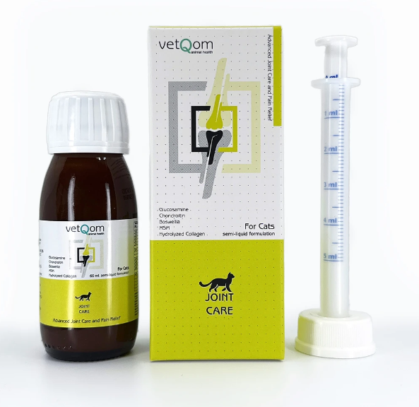 vetQom Kedi Joint Care – Eklem Sağlığı – Ağrı Yönetimi – 60 ml.