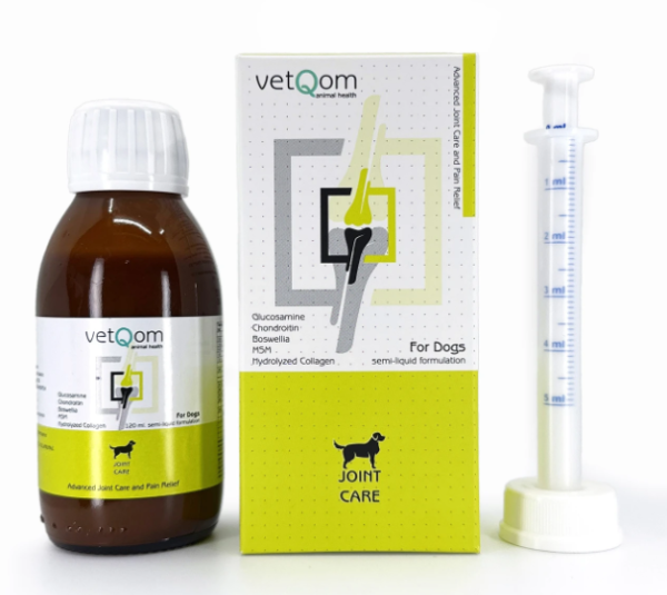 vetQom Köpek Joint Care – Eklem Sağlığı – Ağrı Yönetimi – 120 ml.