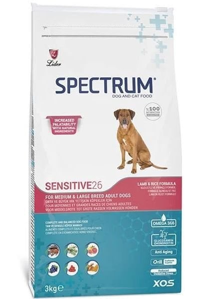 SPECTRUM SENSITIVE 26 KÖPEK MAMASI 3 KG