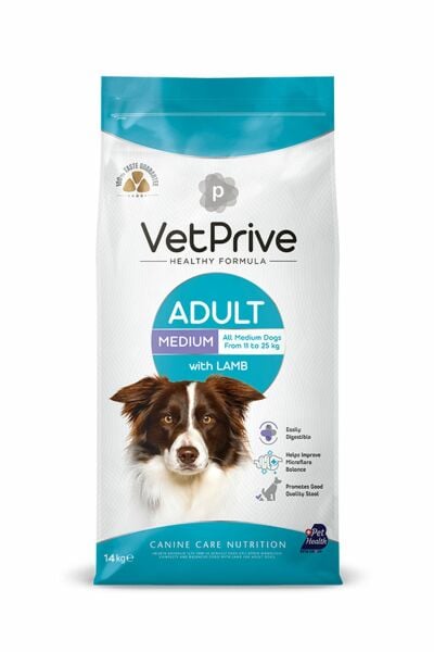 Vet Prive Orta Ve İri Irk Yetişkin Köpek Maması Kuzu Etli 14 Kg