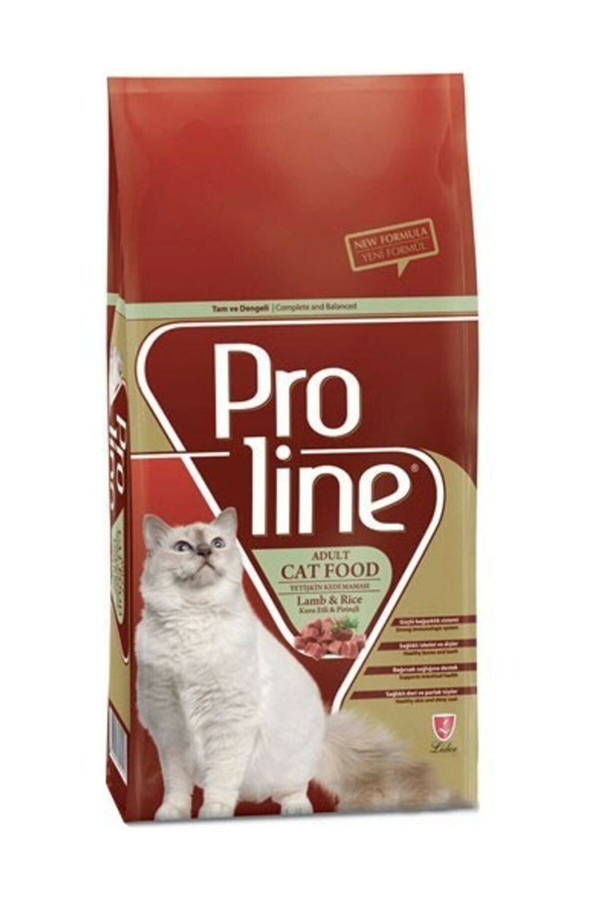 PROLİNE KUZU ETLİ VE PİRİNÇLİ YETİŞKİN KEDİ MAMASI 15KG